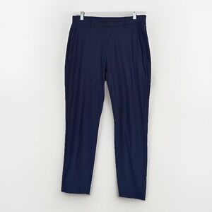 Fabletics Blue Performance Pants Mens 31x30 Stretch Golf Travel Dress Chino